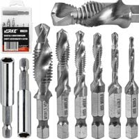 WIERTŁA Z GWINTOWNIKAMI GWINTUJĄCE HSS M3 - M10 GWINTOWNIKI 6 SZT.