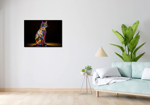 Plakat 84x59,5cm Koci Witraż na Arena.pl