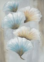 Obraz GINKO 50x70 cm ręcznie malowany płótno liście miłorzębu