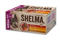 MOKRA KARMA DLA KOTA SHELMA MEGA BOX 40X85G FILECIKI MIX 4 SMAKÓW BEZ ZBÓŻ