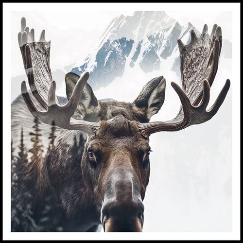 Plakat 80x80cm Łoś Duch Lasu na Arena.pl