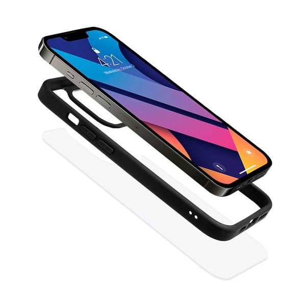 Crong Clear Cover - Etui iPhone 13 Pro Max (czarny) zdjęcie 4