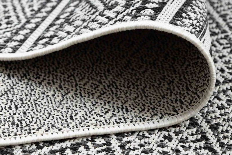 RUG/LU/VINEA/ZIGZAK/BLACK+WHITE/70x300 zdjęcie 8
