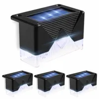 LAMPKI SOLARNE LED OGRODOWE NA SCHODY TARAS OGRODZENIE ZESTAW 4 SZT