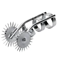 metal hard - stalowy stymulator manualny z podwojnymi pierścieniami 9
