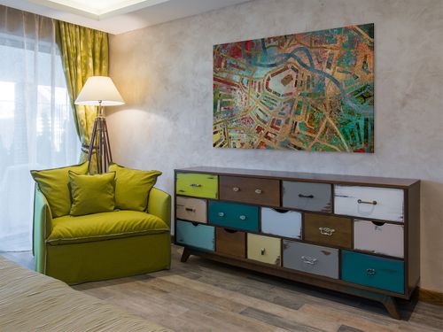 24601 Obraz na płótnie MAPA WROCŁAW KOLOROWY ABSTRAKCJA na Arena.pl