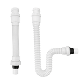 Syfon umywalkowy BIAŁY PCV pionowy do umywalek wolnostojących