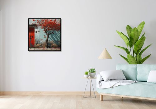 Plakat 70x70cm Widok Na Dawne na Arena.pl
