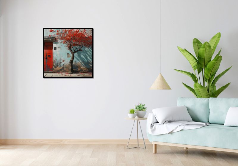 Plakat 70x70cm Widok Na Dawne zdjęcie 4