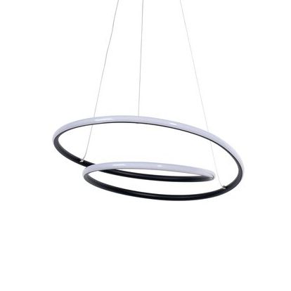 LAMPA wisząca MERIDIA 3257 Rabalux metalowa OPRAWA pierścienie LED 40W 3000K zwis biały czarny zdjęcie 3