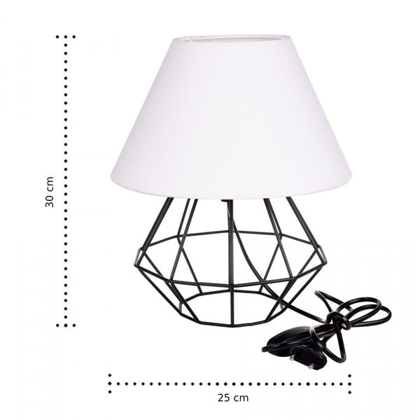 Lampka nocna 1xE27 PATI BLACK/WHITE zdjęcie 5