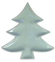 Talerz choinka zielony perłowy mały