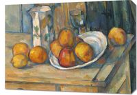 Obraz 70x50cm Still Life with Milk Jug and Fruit, Paul Cezanne