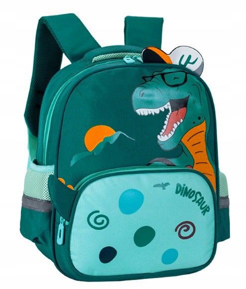 PLECAK DZIECIĘCY DLA PRZEDSZKOLAKA PODRÓŻNY DINOZAUR ZIELONY zdjęcie 8