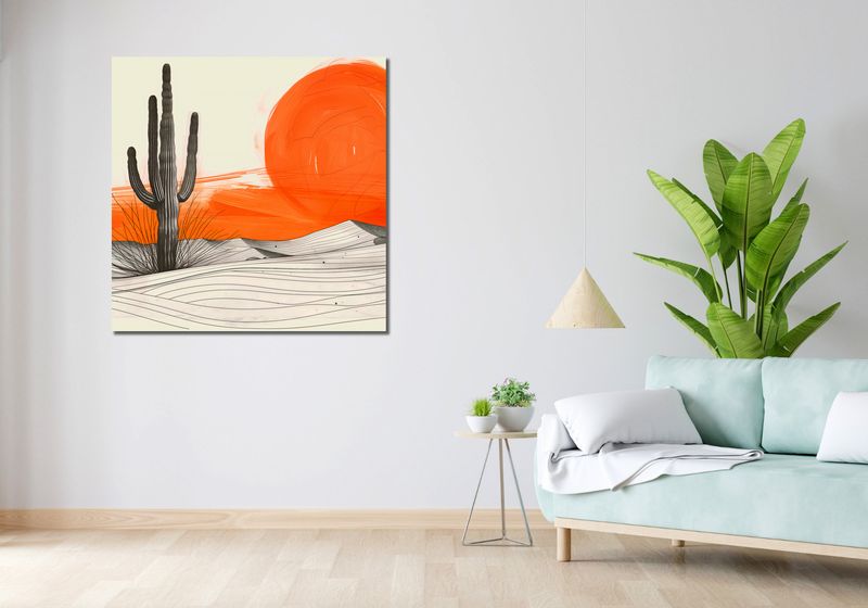 Obraz 100x100cm Kaktus Saguaro zdjęcie 2