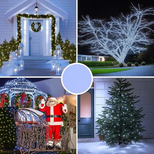 Lampki Choinkowe 1000 LED BIAŁE ZIMNE ZEW / WEW na Arena.pl