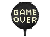 Balon foliowy okrągły Game Over, 45 cm