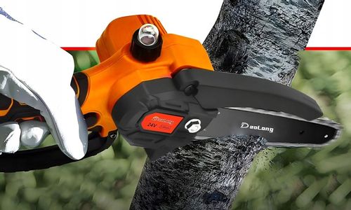 Piła Łańcuchowa Akumulatorowa 6" Do Gałęzi Drewna 2x Akumulator Wydajna na Arena.pl