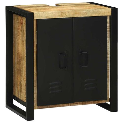 Zestaw mebli łazienkowych 2 pcs Brązowy Surowe drewno mango na Arena.pl