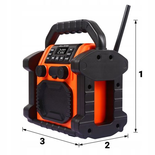 RADIO BUDOWLANE FM 20W RMS BLUETOOTH 5.1 POWERBANK USB-C AUX LED IP55 na Arena.pl