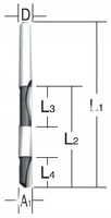 MAKITA D-09341 FREZ PODWÓJNY DO OKLEIN TRZPIEŃ 6mm