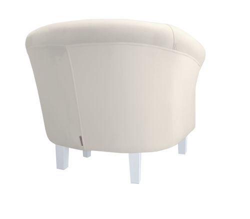 Fotel Milo nogi białe kremowy MG50 na Arena.pl