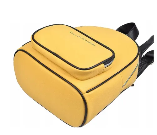 plecak damski david jones 6750-2 w kolorze ecru z ekoskóry  mieści format na Arena.pl