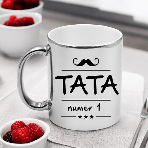 KUBEK SREBRNY PREMIUM Z NADRUKIEM DLA TATY PREZENT DZIEŃ OJCA TATA na Arena.pl