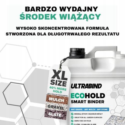 ECOHOLD 5L SPOIWO, KLEJ DO KAMIENIA ŻWIRU KORY ŚCIÓŁKI NA ŚCIEŻKI I RABATY na Arena.pl