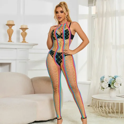 subblime rainbow halter sukienka mesh, jeden rozmiar, wielokolorowa na Arena.pl