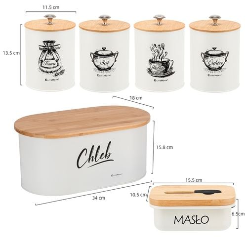 chlebak z zestawem pojemników i maselniczka e-6080 na Arena.pl