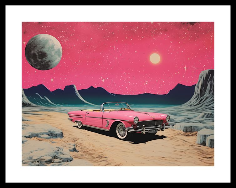 Plakat 40x30cm Kabriolet W Kosmosie zdjęcie 3