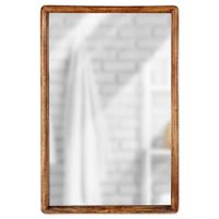 Lustro Ścienne Dekoracyjne Wiszące Drewnianej Ramie Prostokątne 40x60 cm