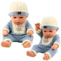 ND24_24453 Lalka Bobas W Dzianinowym Niebieskim U