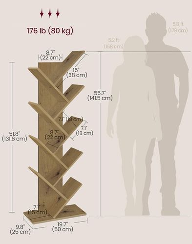 Regał na książki artisan choinka biblioteka półka szafka w kształcie na Arena.pl