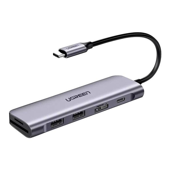 Adapter 6w1 UGREEN CM195 Hub USB-C do 2x USB 3.0, HDMI, SD/microSD, zdjęcie 1