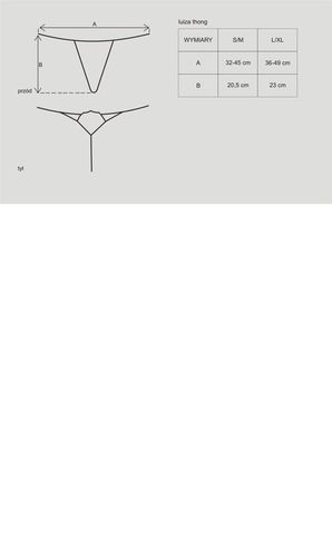 Luiza stringi czarne - z efektownym wzorem z tyłu Obsessive S/M na Arena.pl