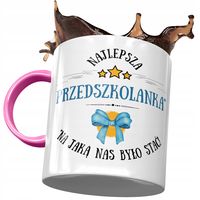 Kubek Różowy Dla Przedszkolanki Najlepsza Prezent Z Nadrukiem Ze Zdjęciem