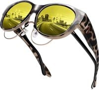 Okulary na okulary korekcyjne damskie URUMQI UV400 polaryzowane żółte