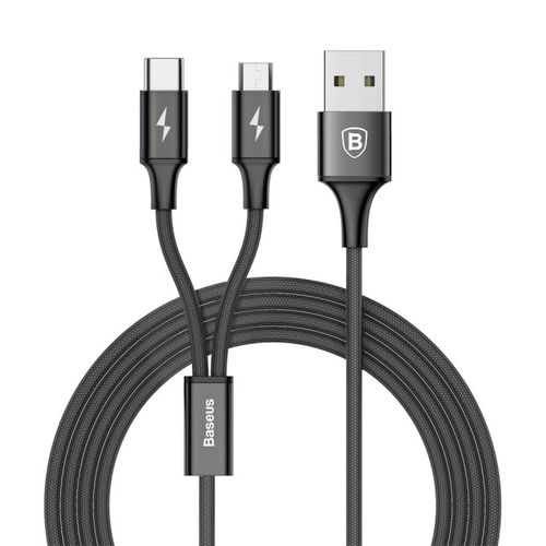 KABEL BASEUS RAPID 2W1 MICROUSB + USB-C 1,2M NYLON na Arena.pl