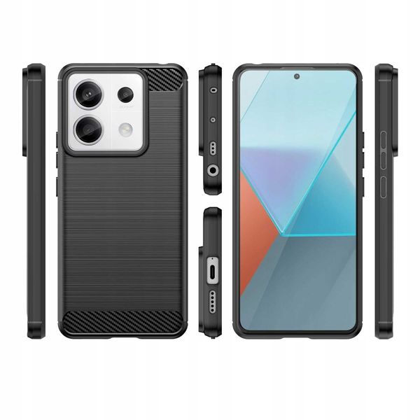Spacecase Carbon Poco X6 / Rm Note 13 Pro 5G Black zdjęcie 2
