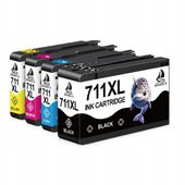 Tusze Do Drukarki Hp Designjet 711Xl 4 Sztuk Czarny T120 T520 T530 T525