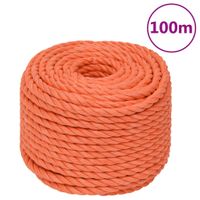 Linka robocza, pomarańczowa, 20 mm, 100 m, polipropylen