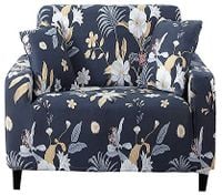 POKROWIEC NA SOFĘ KANAPĘ NAROŻNIK ELASTYCZNY 90-140 1 OS KWIATY LIŚCIE