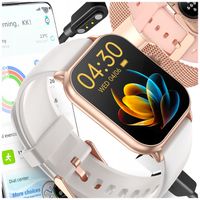 SMARTWATCH DAMSKI ZEGAREK WODOODPORNY PL MENU ROZMOWY SMART WATCH + 3 PASKI