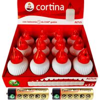 12 WKŁADÓW WKŁAD LED ALTUS CZERWONY NA BATERIE R6 AA DO ZNICZY