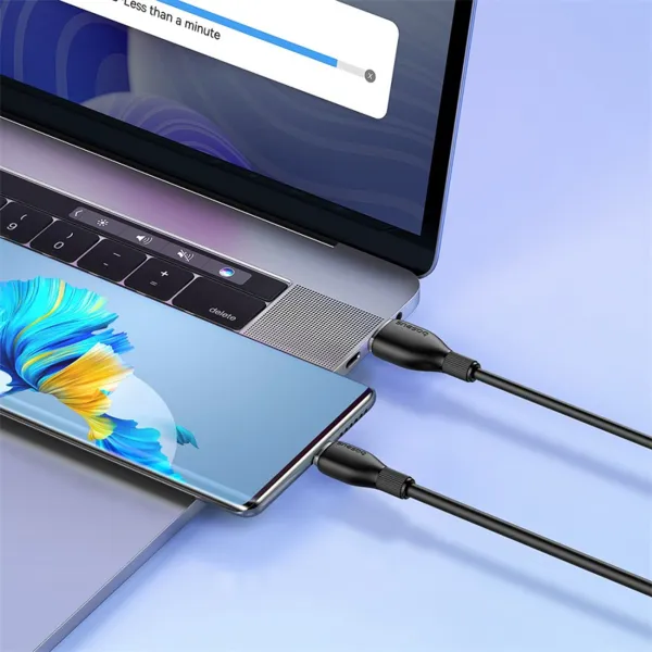 kabel baseus pudding series 100w usb-a - usb-c 2m - czarny zdjęcie 8