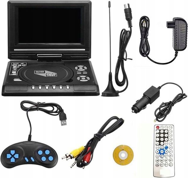 PRZENOŚNY ODTWARZACZ DVD TV/FM/USB/GIER KONSOLA zdjęcie 5