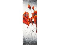 70X50CM OBRAZ DRUK ROZDMUCHANE CZERWONE PĄKI MAKÓW ŚCIAN