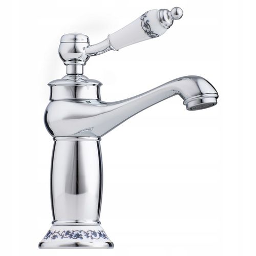 Bateria umywalkowa stojąca retro chrom łazienkowa srebrna kran YOKA HOME na Arena.pl